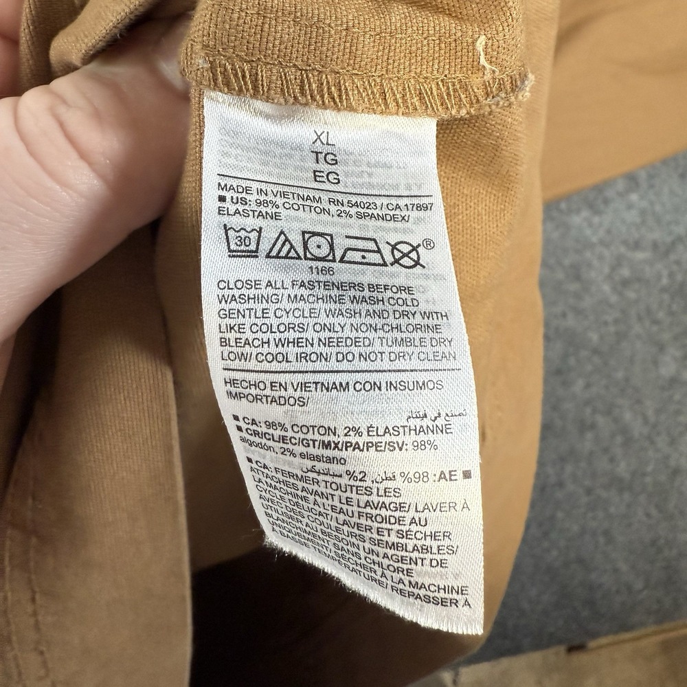 Old Navy Barn Jacket Mens XL Brown Chore Canvas Corduroy Collar Zip Clifftop - Picture 9 of 13